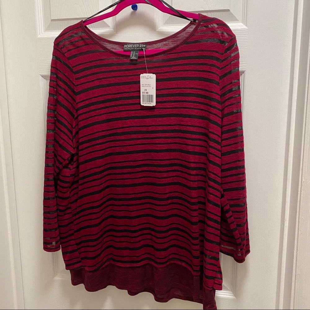 *BNWT* Striped Open Back Blouse